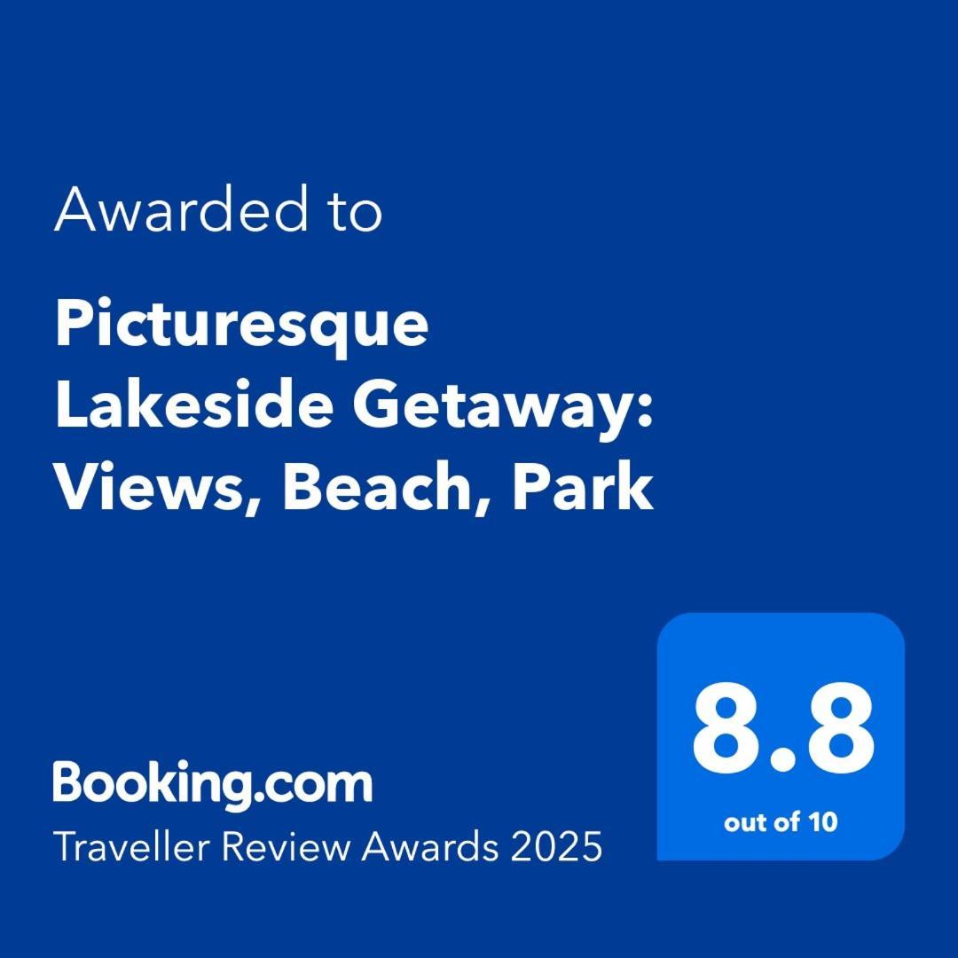 Picturesque Lakeside Getaway: Views, Beach, Park Holiday home *